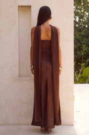 ELSA MAXI DRESS - CHOCOLATE