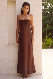 ELSA MAXI DRESS - CHOCOLATE