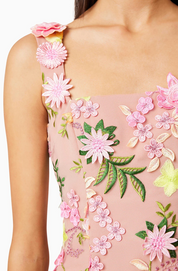 Aella Embroidered Mini Dress In Pink by Elliatt