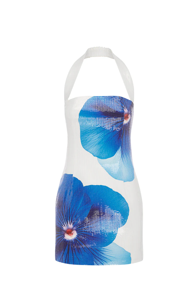 JEZEBEL MINI DRESS - BLUE FLOWER