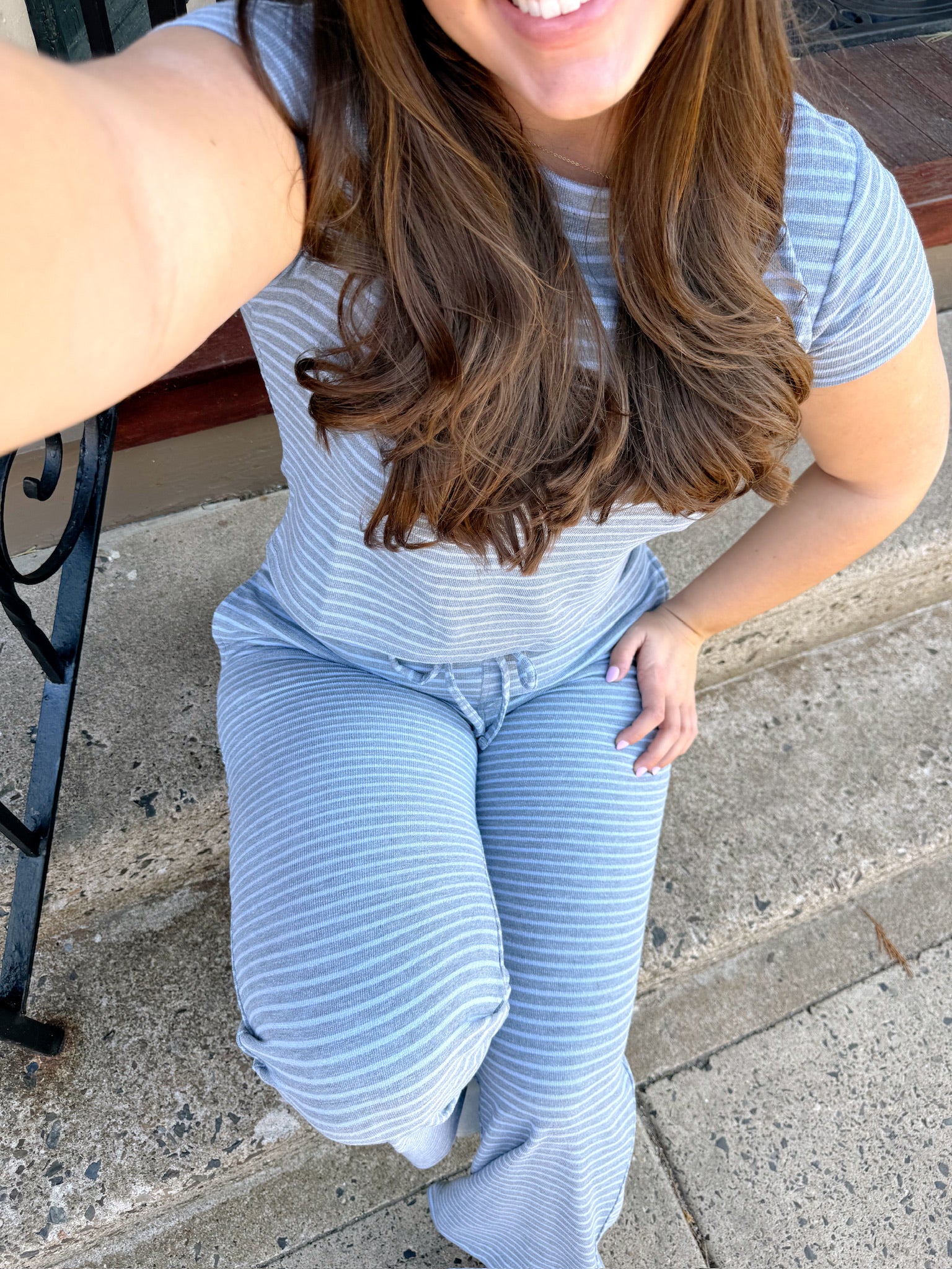 Grover Striped Set Grey Blue