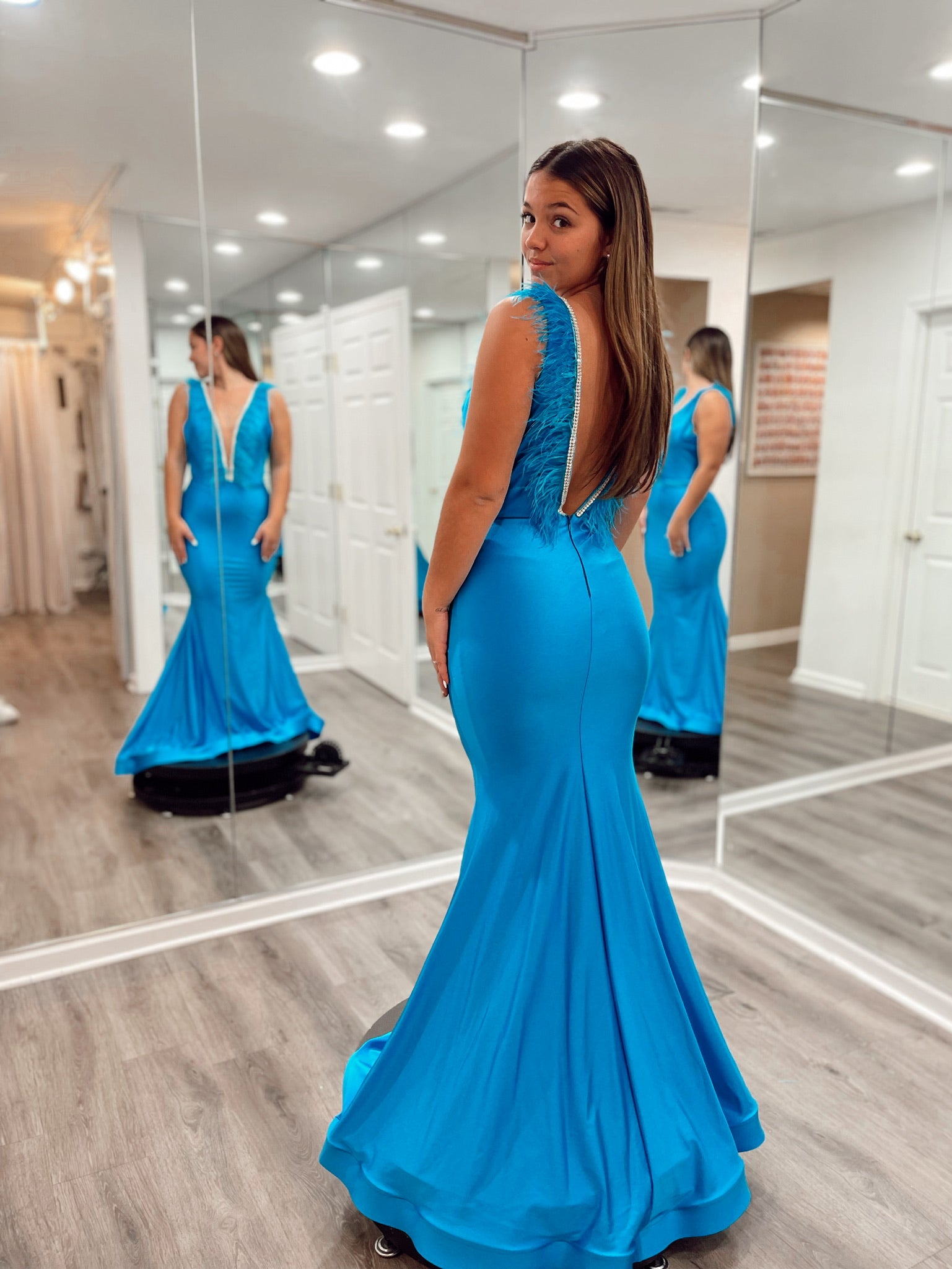 Callie Gown #566 Medium Blue Callie Gown #566 Medium Blue