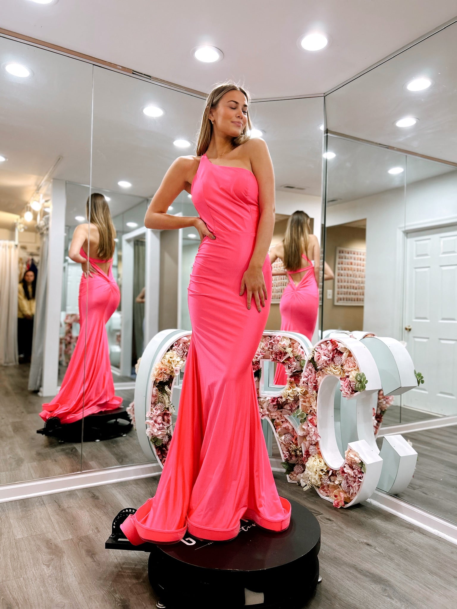 Miley Gown #2377 Neon Pink