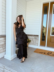 Sai Tiered Dress in Black | Lulus