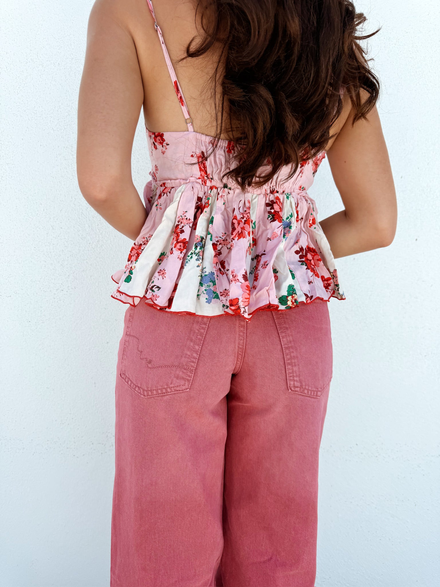 Tillie Babydoll Top Pink Combo | Free People