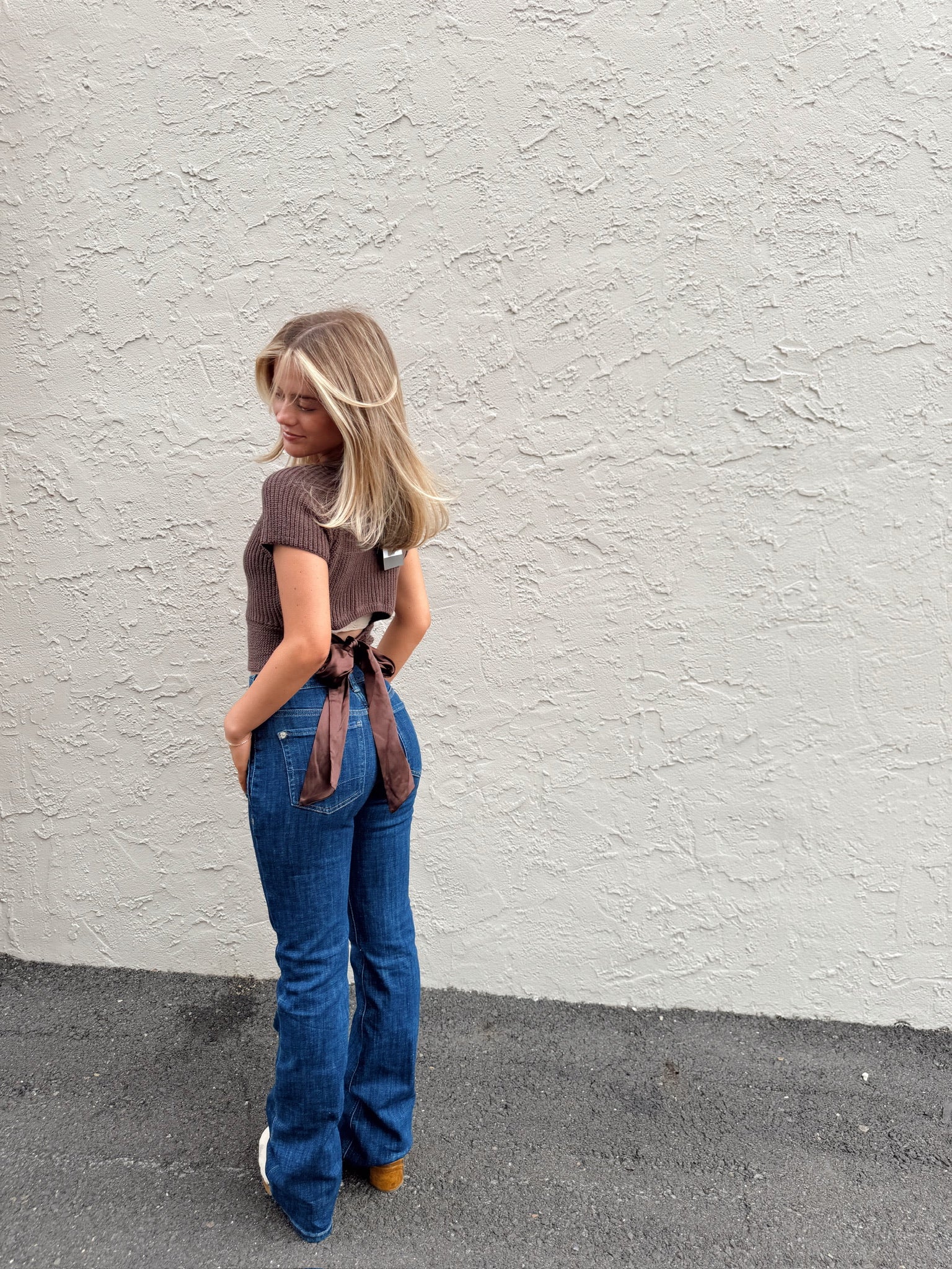 Bree Bow Top Chocolate Brown