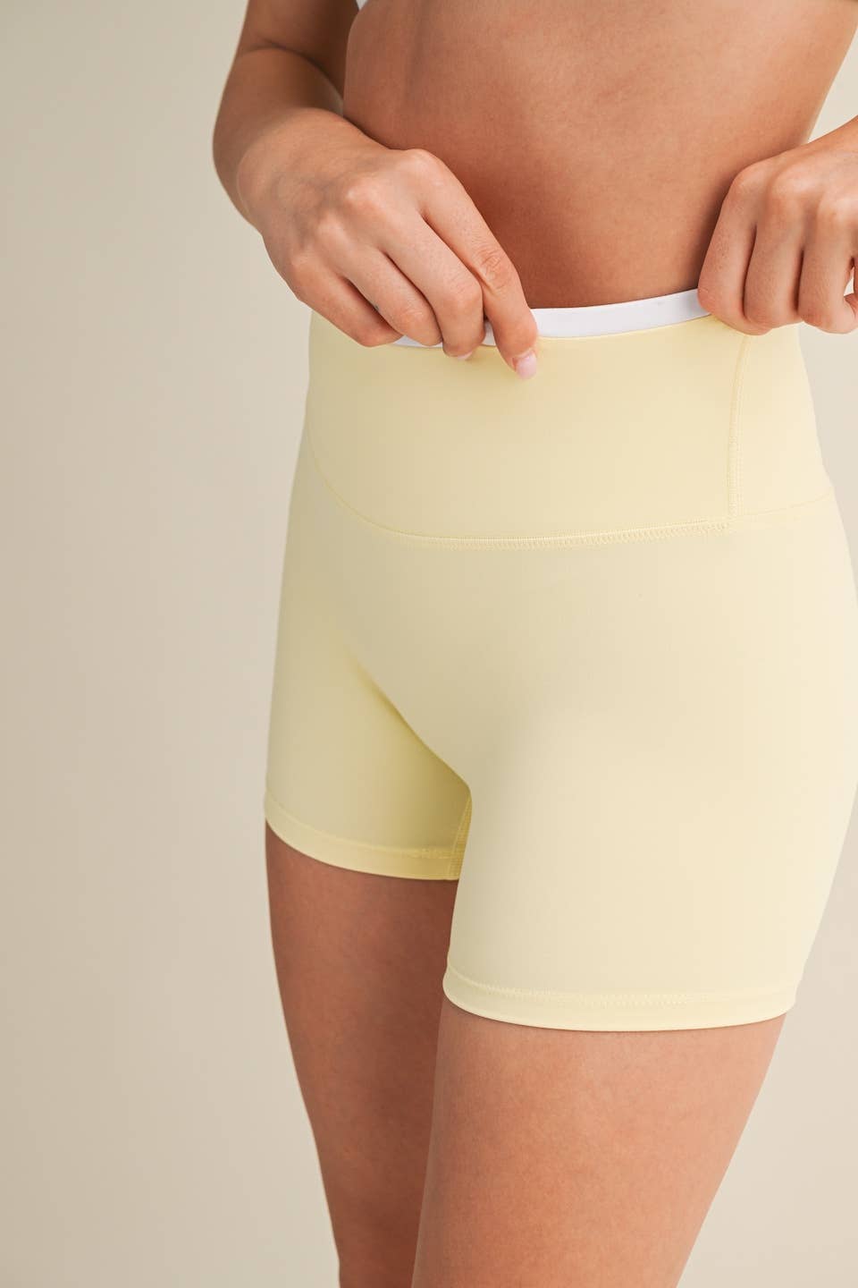 Contrast Binding Biker Shorts: Hot Pink Combo