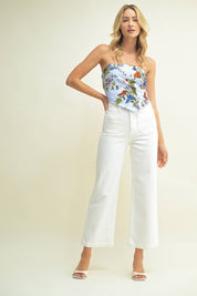 JBD Patch Pocket Wide Leg Off White