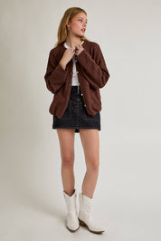 Oversized Teddy Cardigan Chocolate