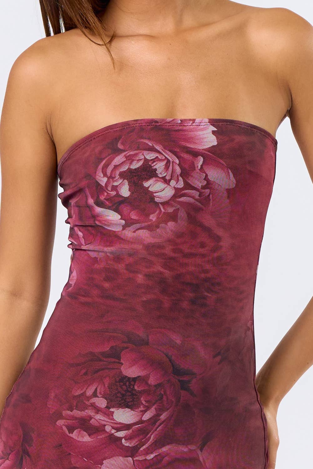 Cheetah Rose Strapless Maxi