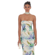 Floral Scarf Maxi Dress in Green