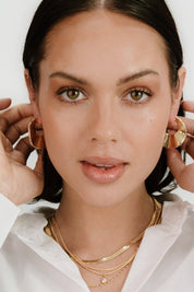 Ripple Pave Hoops: Clear Crystals