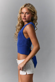 Bree Bow Top Blue