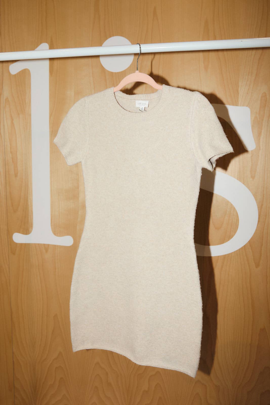 Mackenzie Knit Sweater T Shirt Dress in Cream