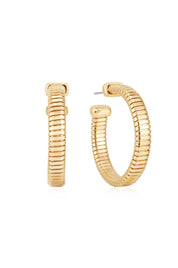 Your Essential Flex 18k Gold Plated Hoops: Silver / One Size