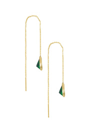 Barely There Chain and Crystal Dangle Earrings: Light Topaz Crystals with 18k Gold Plating