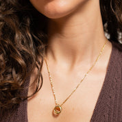 18k Gold Looped Duo Necklace