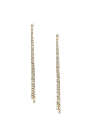 Crystal Chain Linear Dangle Earrings