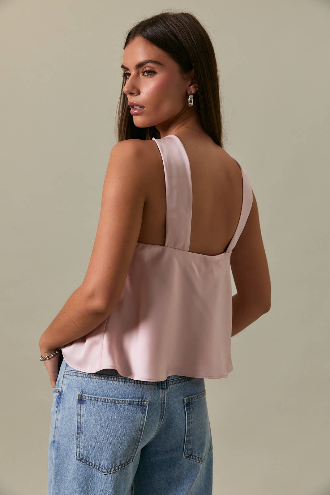 Amber Scarf Top Baby Pink