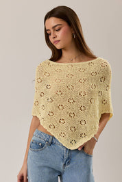 Flower Child Poncho Light Yellow