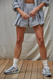 Sail Away Stripe Shorts Navy
