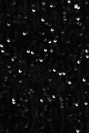 VELVET SEQUINS LOWRISE MICRO SKIRT in Black