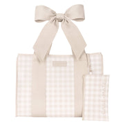 Case-Mate Latte Gingham Bow Jelly Tote Bag (Classic)