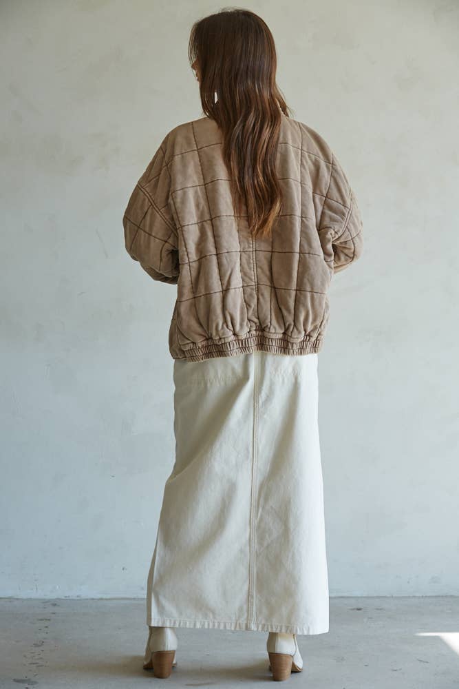 Tahoe Quilted Coat Rose Taupe