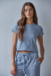 Grover Striped Set Grey Blue
