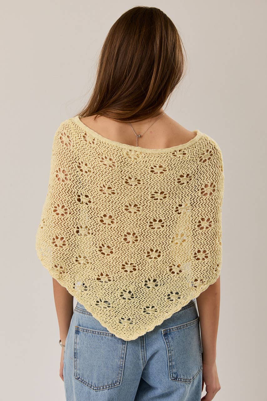 Flower Child Poncho Light Yellow