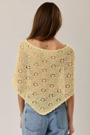 Flower Child Poncho Light Yellow