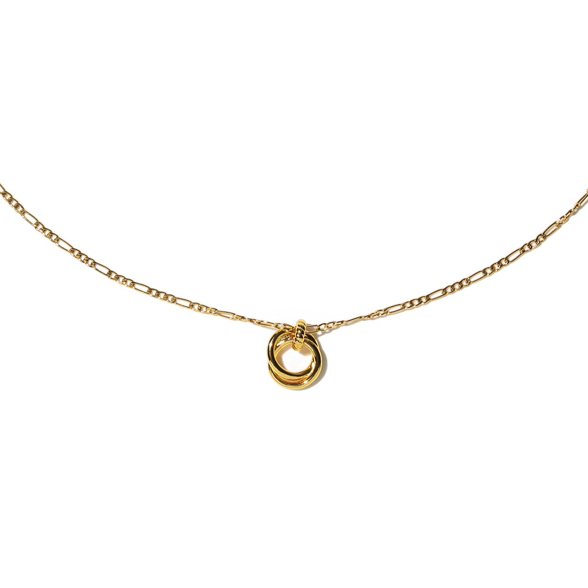 18k Gold Looped Duo Necklace