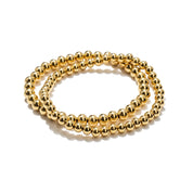 Waterproof Bold Gold Double Beaded Bracelet Set