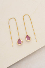 Barely There Chain and Crystal Dangle Earrings: Light Topaz Crystals with 18k Gold Plating