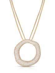 Open Circle Pavè Necklace