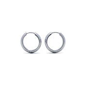 Waterproof 19mm Silver Everyday Hoops