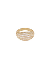 Crystal Cluster Knockout 18k Gold Plated Ring
