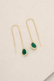 Barely There Chain and Crystal Dangle Earrings: Light Topaz Crystals with 18k Gold Plating