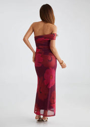 Found Love Floral Maxi Red Combo