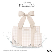 Case-Mate Latte Gingham Bow Jelly Tote Bag (Classic)