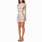 Floral Embroidery Two Piece Multi-Colored
