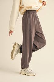 Super Soft Air Scuba Low Rise Jogger Pants: Chocolate