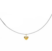 Waterproof Dainty Two-Tone Heart Necklace
