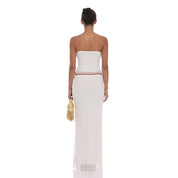 Textured Tube Two Piece Set in White