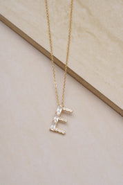 Mixed Crystal Initial 18k Gold Plated Necklace
