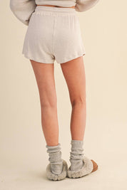 Soft Brushed Hacci Shorts: Beige