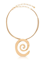 Aura Swirl Necklace: 18k Gold Plated