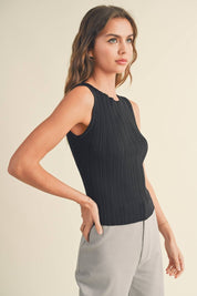 Easy Layering Sleeveless Top Black