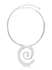 Aura Swirl Necklace: 18k Gold Plated