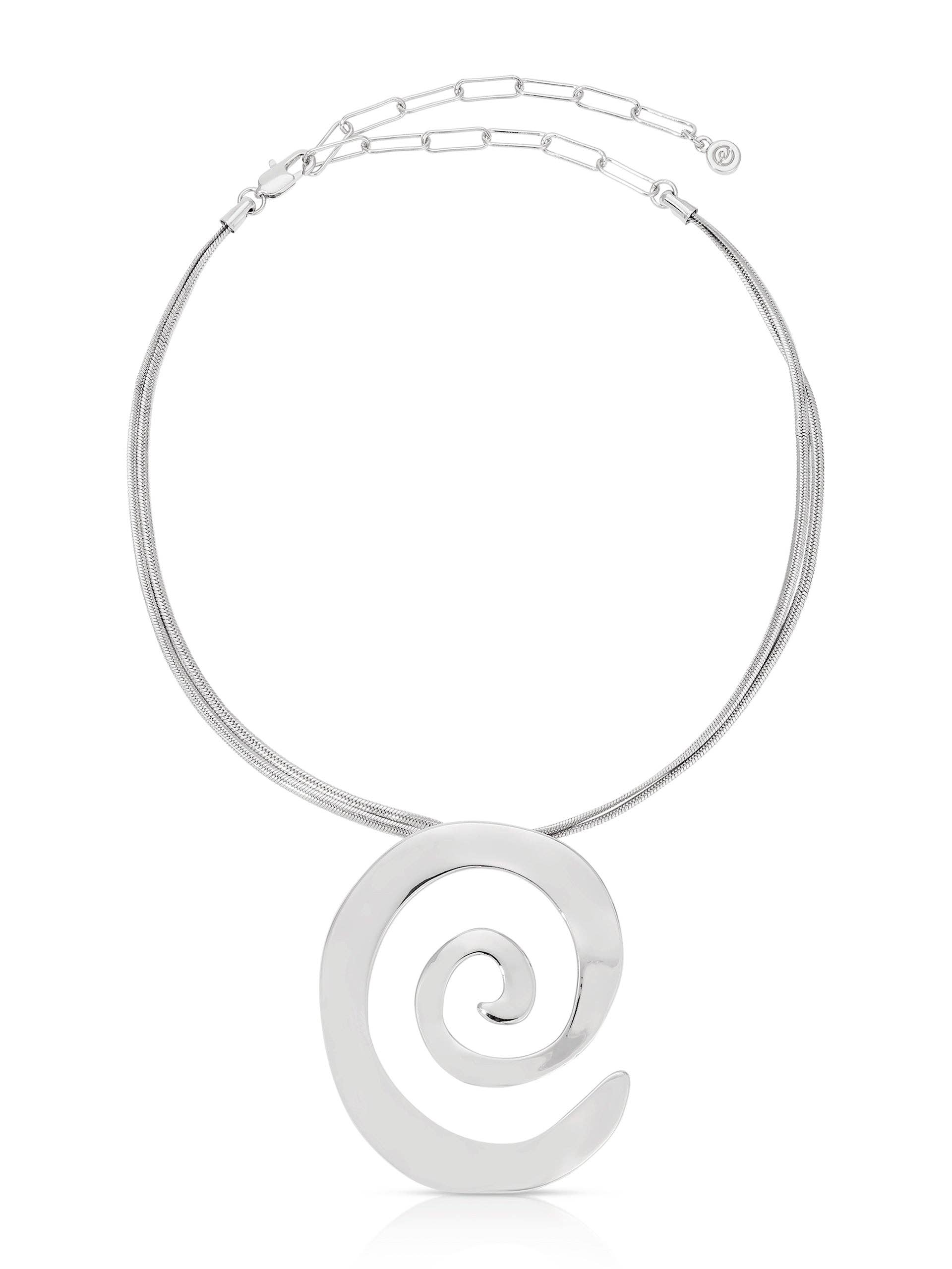 Aura Swirl Necklace: 18k Gold Plated